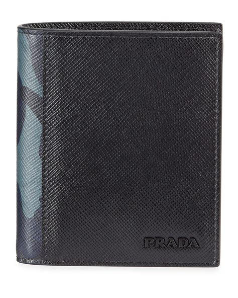 Prada Men's Saffiano Active Leather Wallet with Camouflage